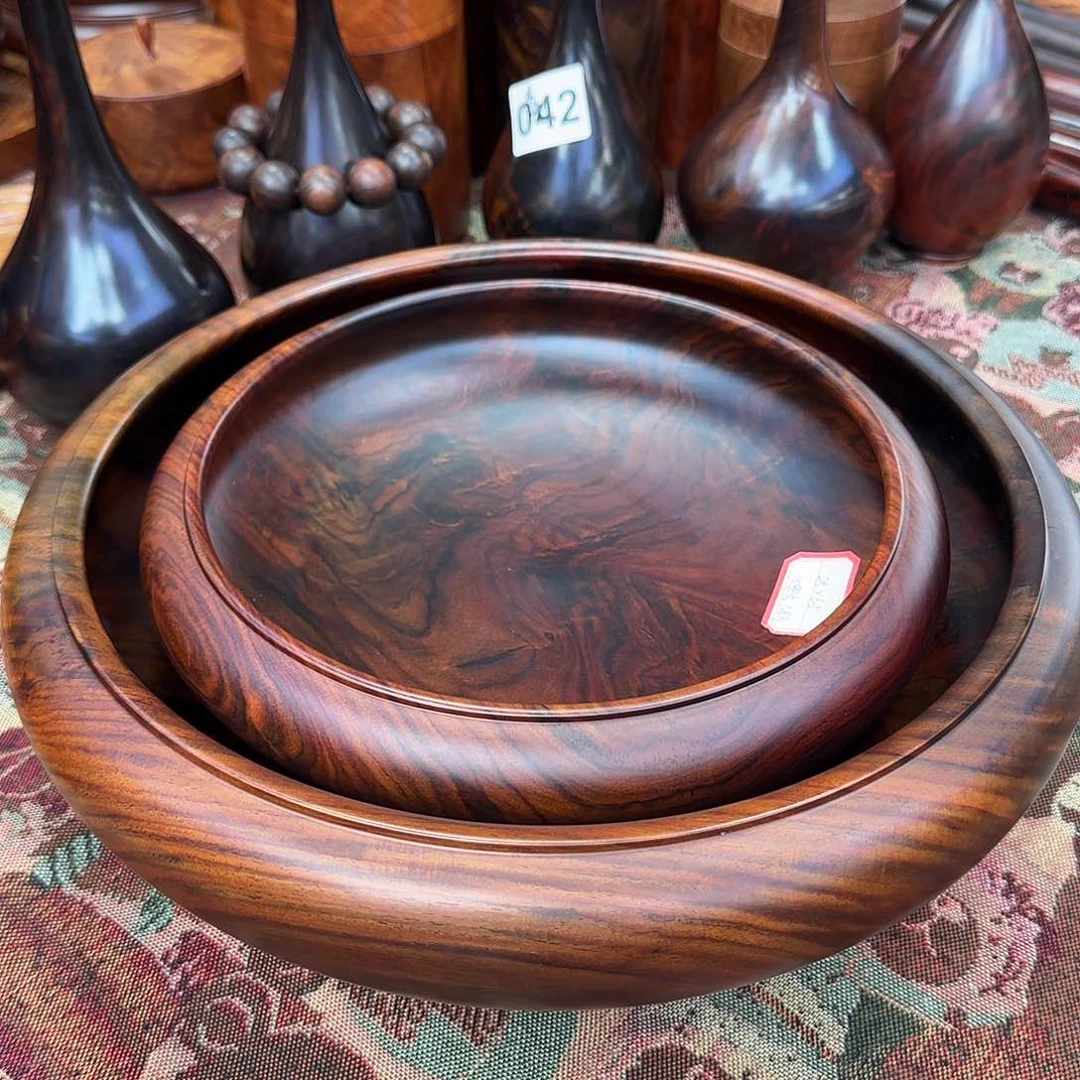 木狄**园老挝大红酸枝精美高级聚宝盆