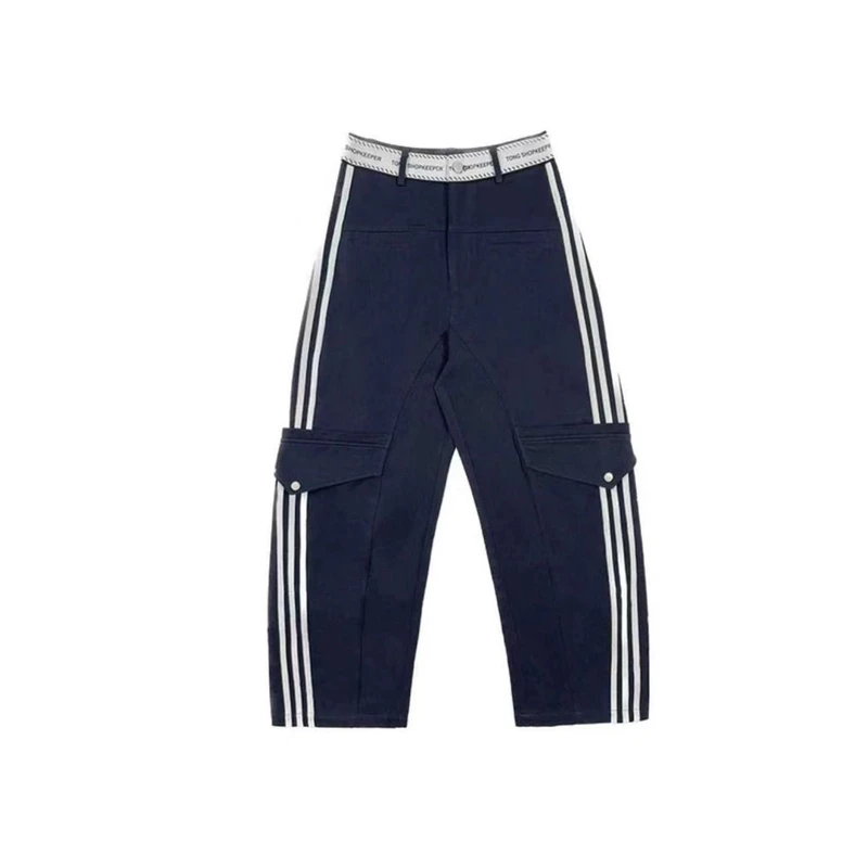 【专柜品质】美式复古设计感休闲时尚镰刀裤百搭牛仔裤