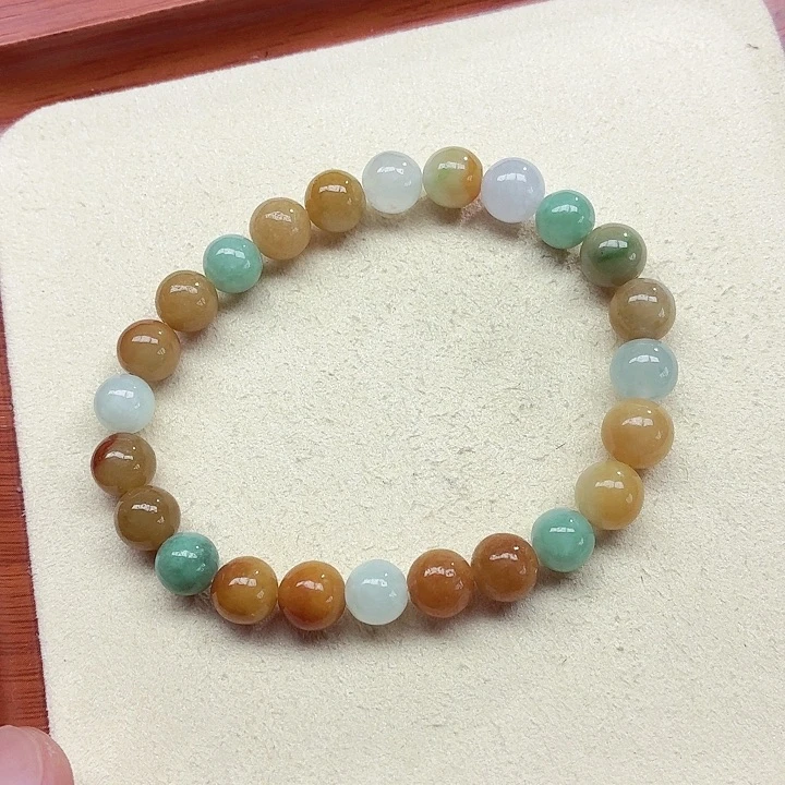 未镶嵌手链翡翠天然缅甸翡翠A货 卡8➕