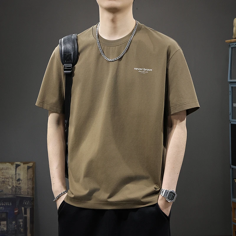 aoyu/遨宇美式潮牌重磅男士t恤短袖2025夏季新款ins潮流休闲体恤