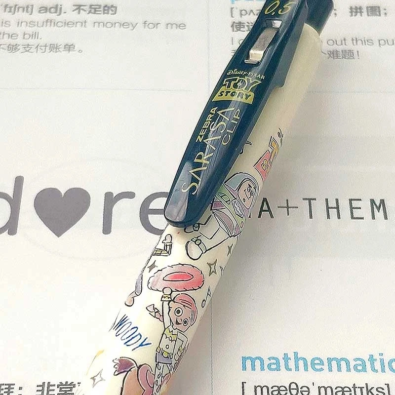 日本ZEBRA/斑马限定联名玩具总动员按动中性笔学生用考试刷题黑笔