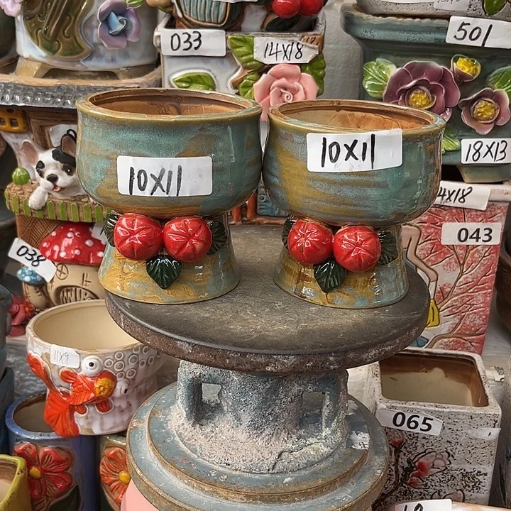 粗陶材质多肉花盆