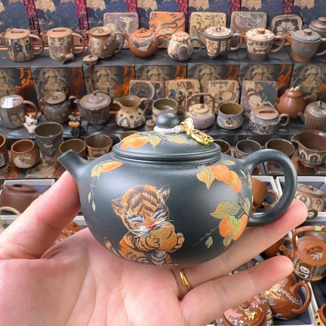 茶壶紫砂150cc精工半手