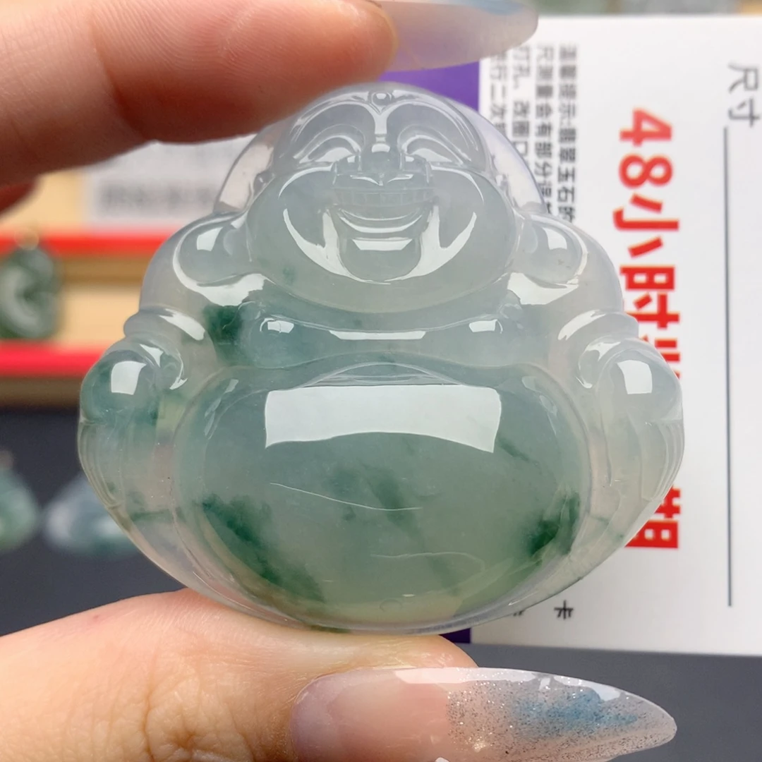 贵***哥翡翠未镶嵌颈饰佛公