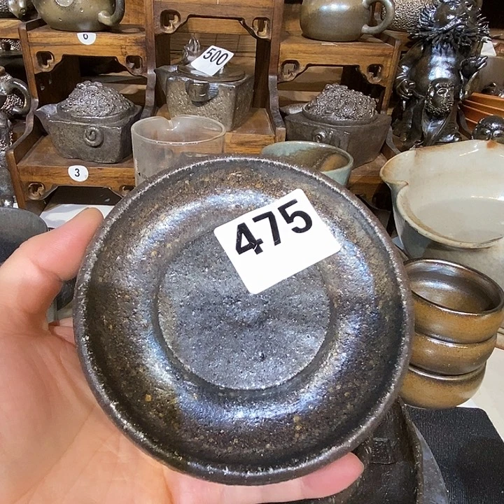 高温柴烧陶泥盘子