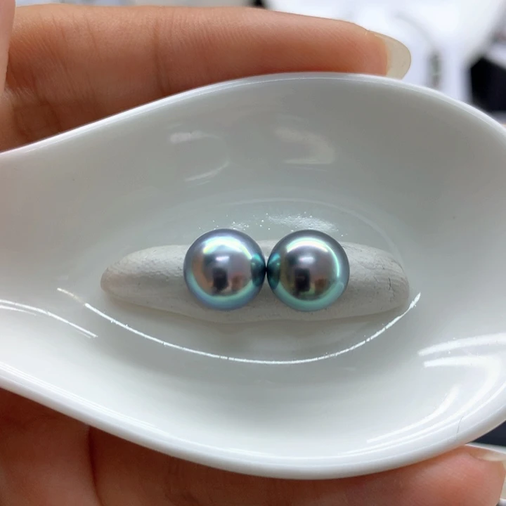 海水珍珠裸珠荧光天空蓝