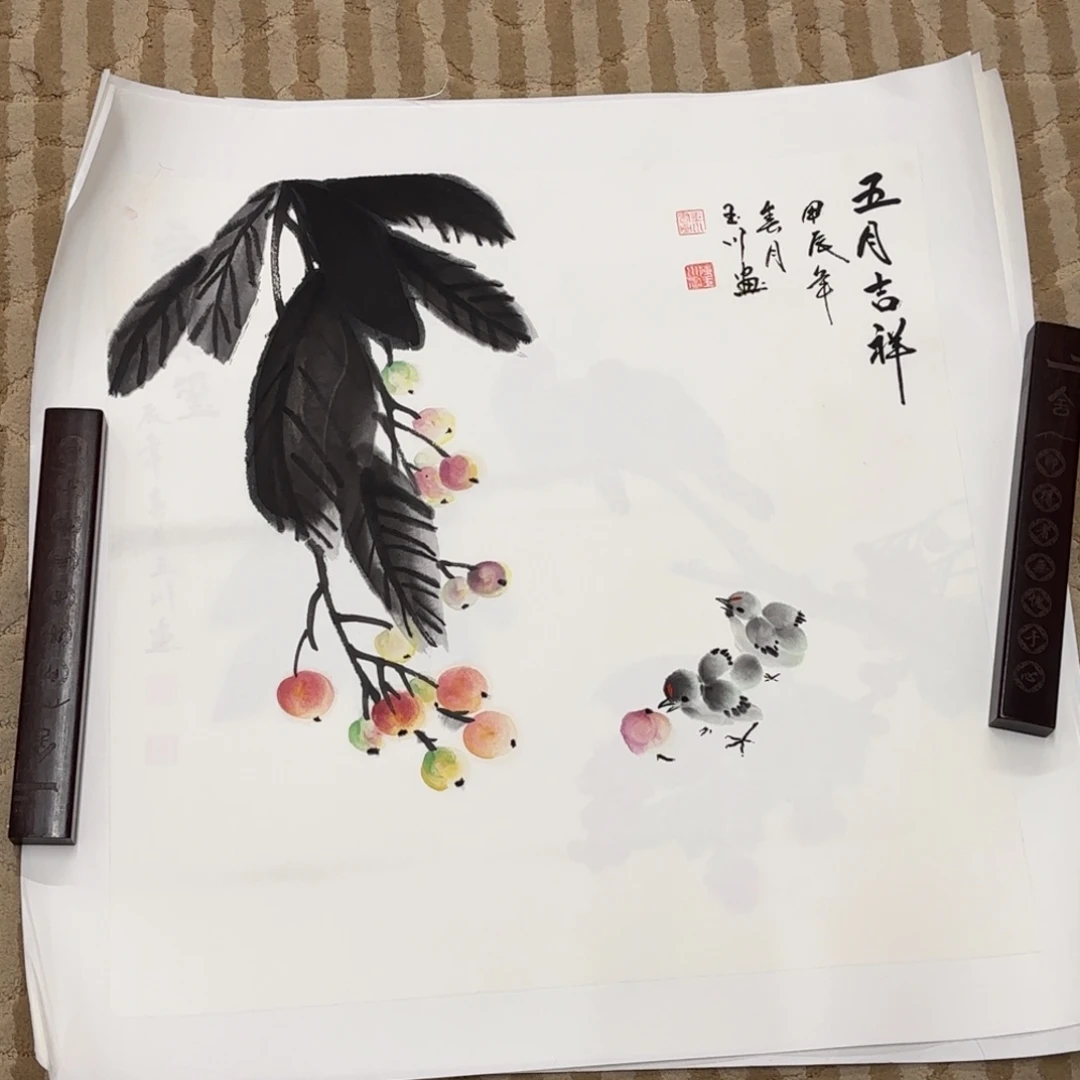 国画花鸟等多种鸟类的