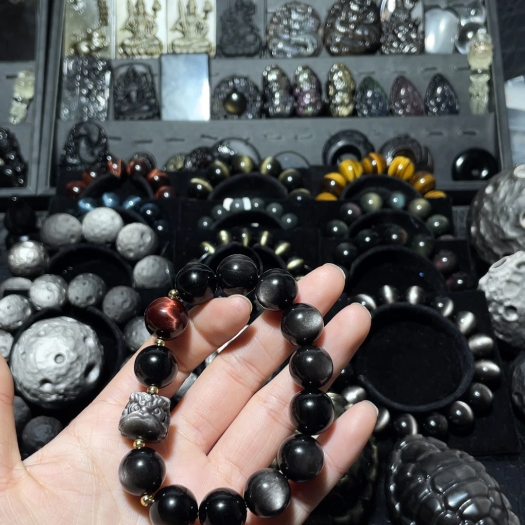 代***德黑曜岩未镶嵌珠宝奇石