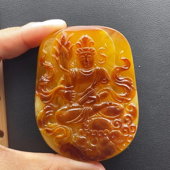 琥珀颈饰未镶嵌天然琥珀蜜蜡