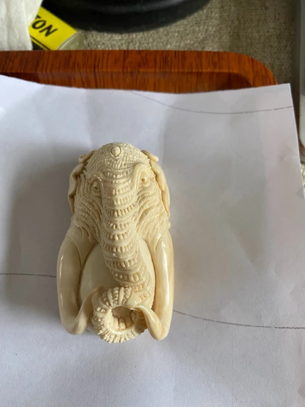 猛犸象牙象头手把件A 6