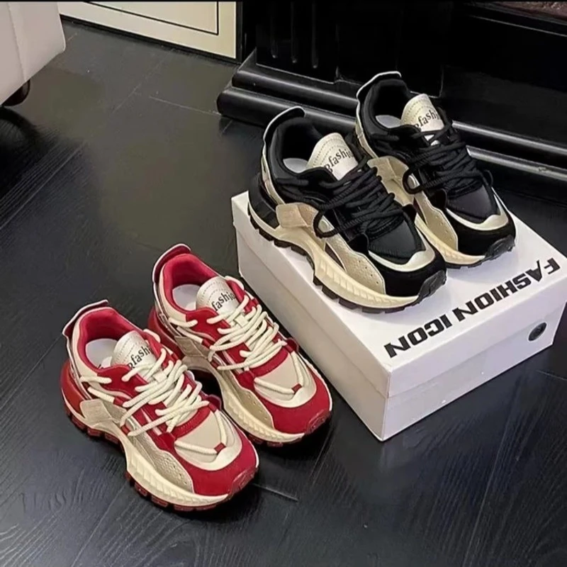 美拉德阿甘鞋女2025秋冬新款厚底潮鞋时尚百搭潮流复古休闲老爹鞋