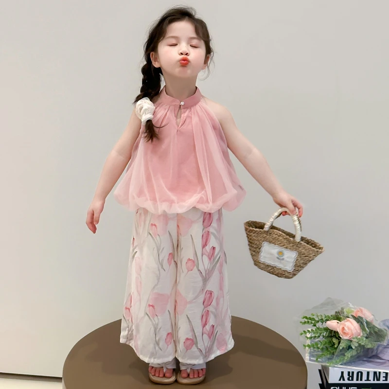 女童夏装套装2025新款独特绝美洋气时尚儿童女宝宝甜美夏季两件套