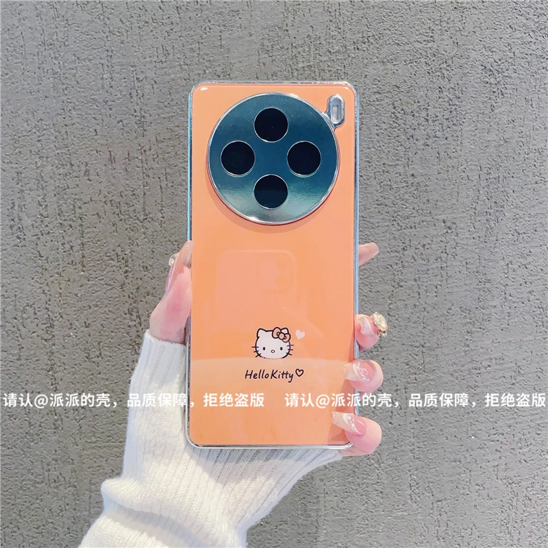 （vivoX100系列）电镀直边玻璃壳适用vivoX100/X100Pro/SPro手机壳