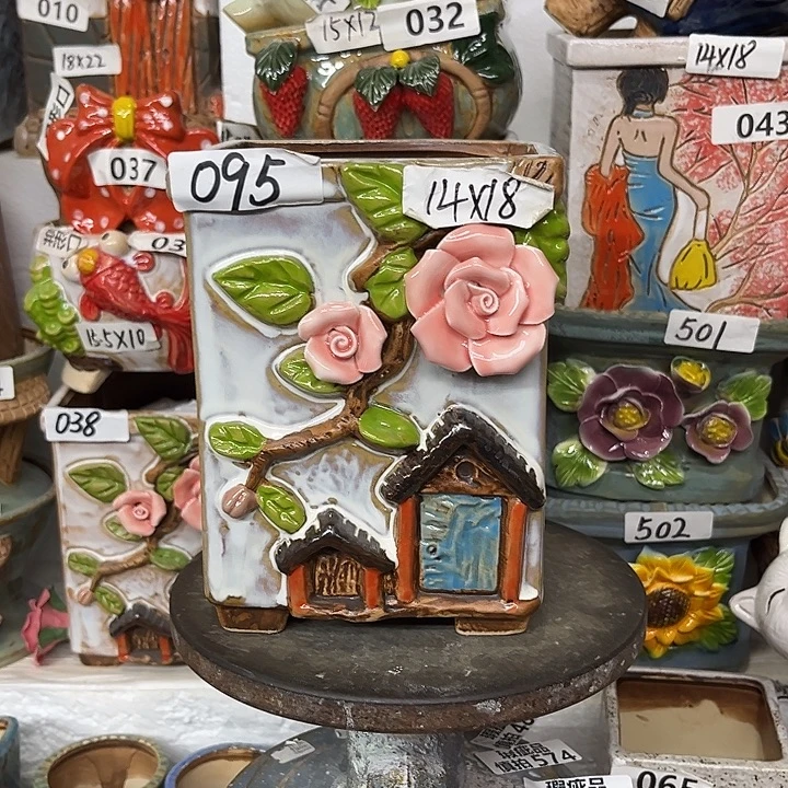 粗陶材质多肉花盆