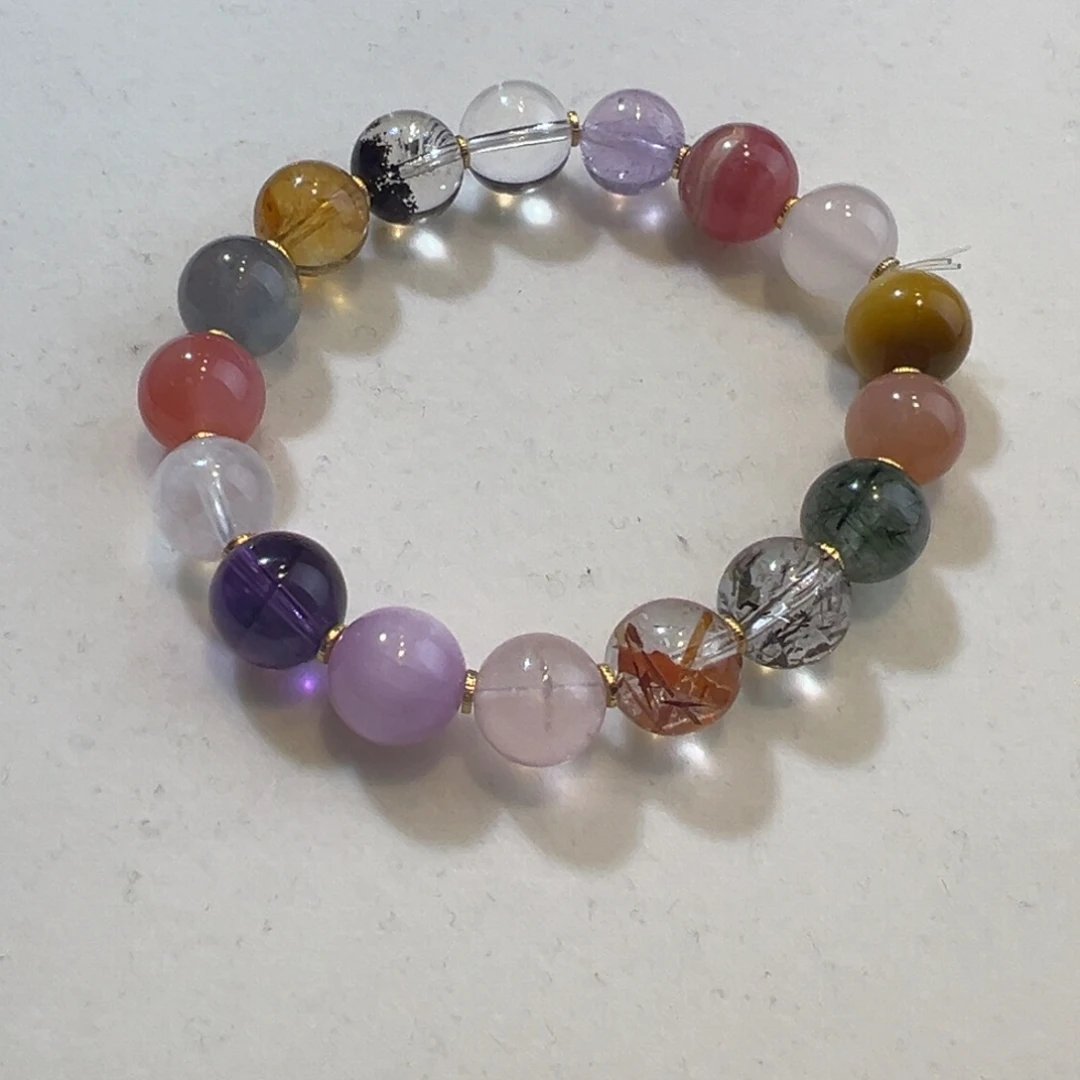 水晶手串银S925镶嵌手串