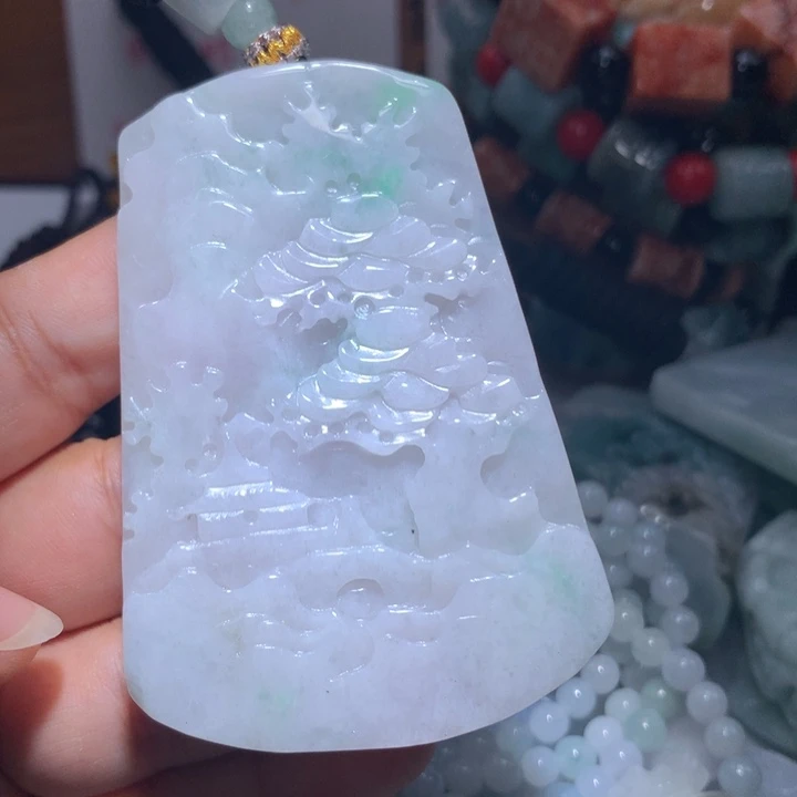 颈饰未镶嵌翡翠保真天然A货翡翠