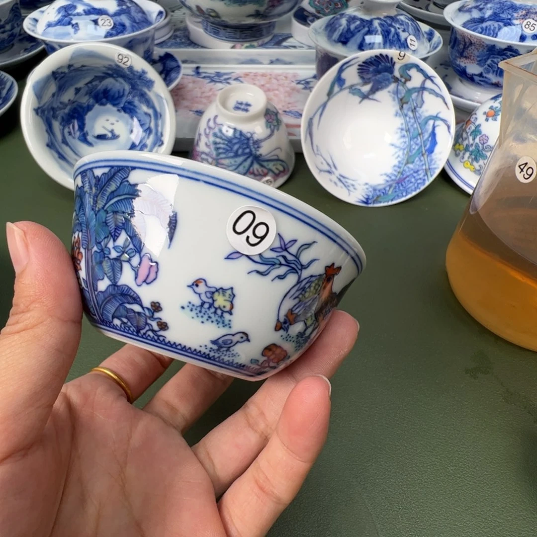 景德镇纯手工纯手绘茶具木木60