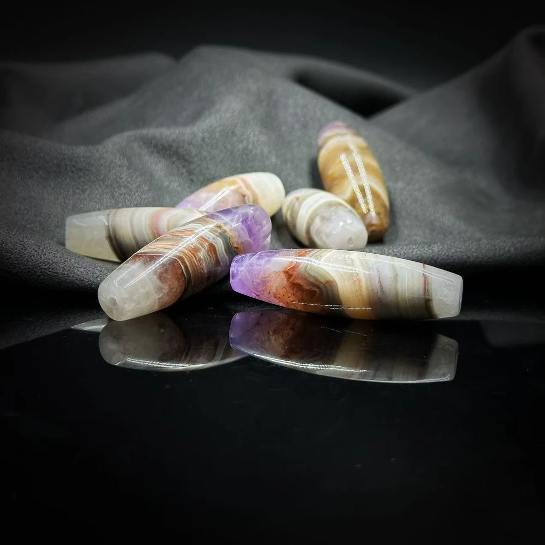 【缪老师严选】Sj0865 暮山紫极光23 极光桶珠吊坠 多样性发其一