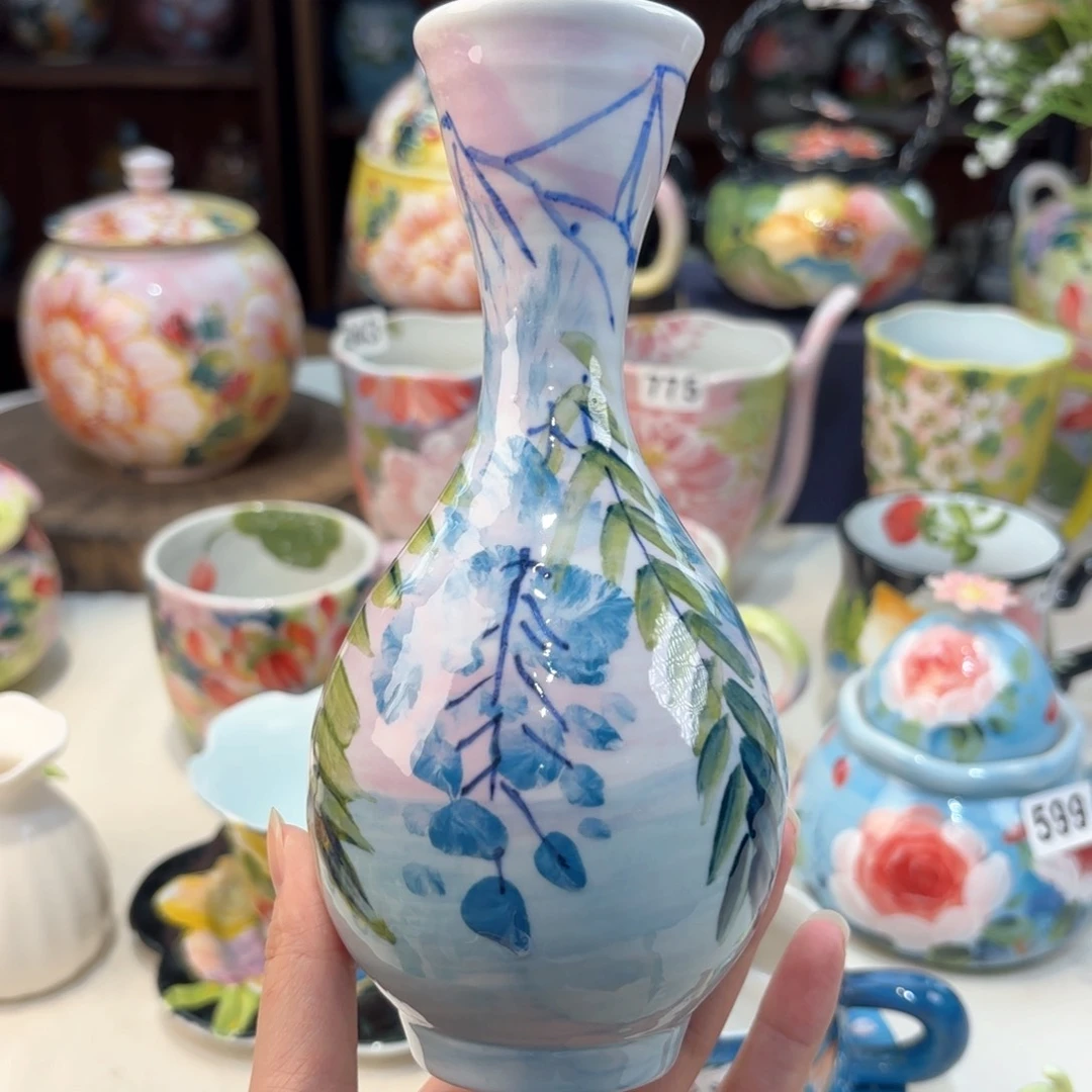 景德镇手绘高温釉下彩陶瓷茶具