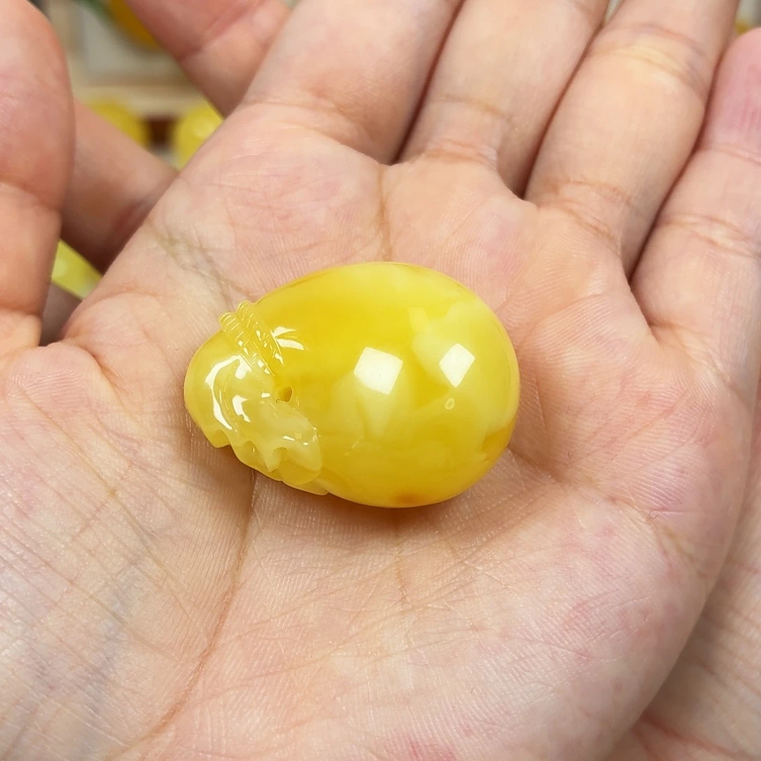 未镶嵌颈饰蜜蜡焦皮钱袋