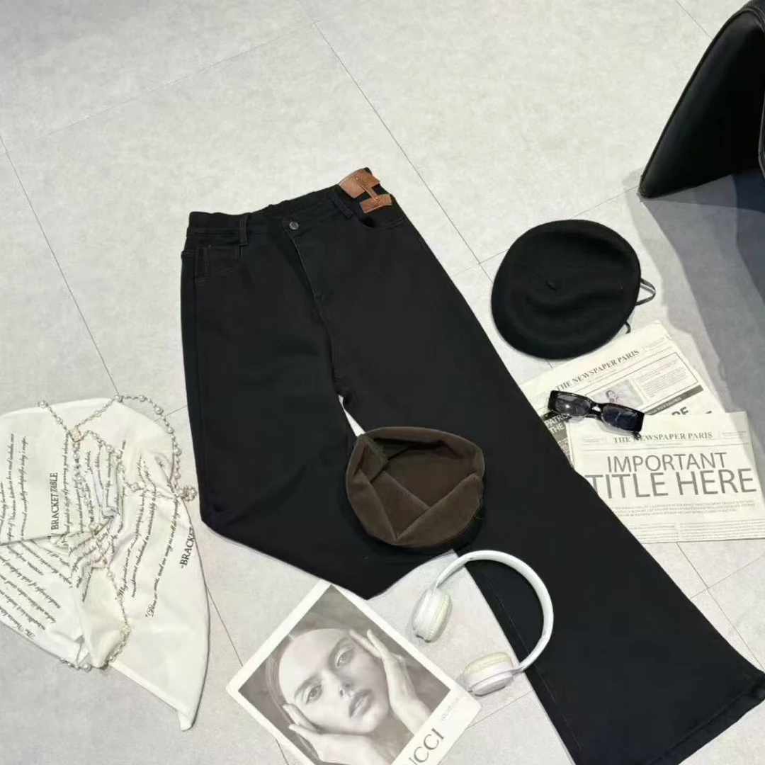 【胖胖卿】超显瘦软牛仔喇叭小脚裤