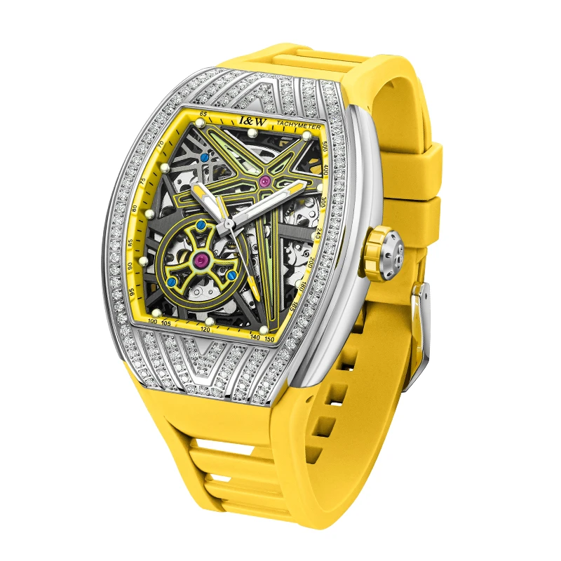 【黎莎专属】爱沃驰I&W速度先锋系列全自动机械表休闲夜光腕表759