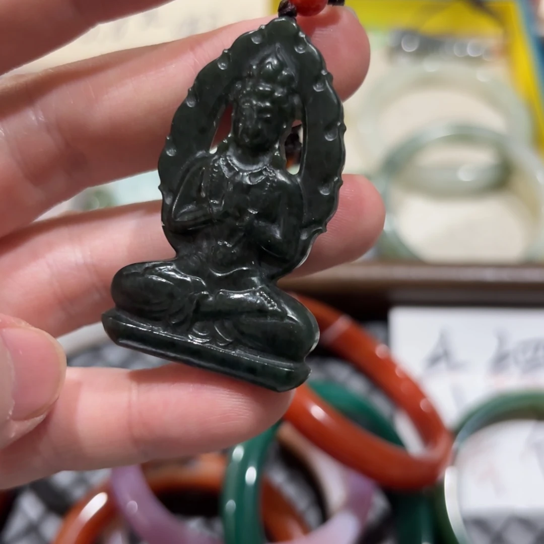 和田玉（青玉）未镶嵌颈饰12588