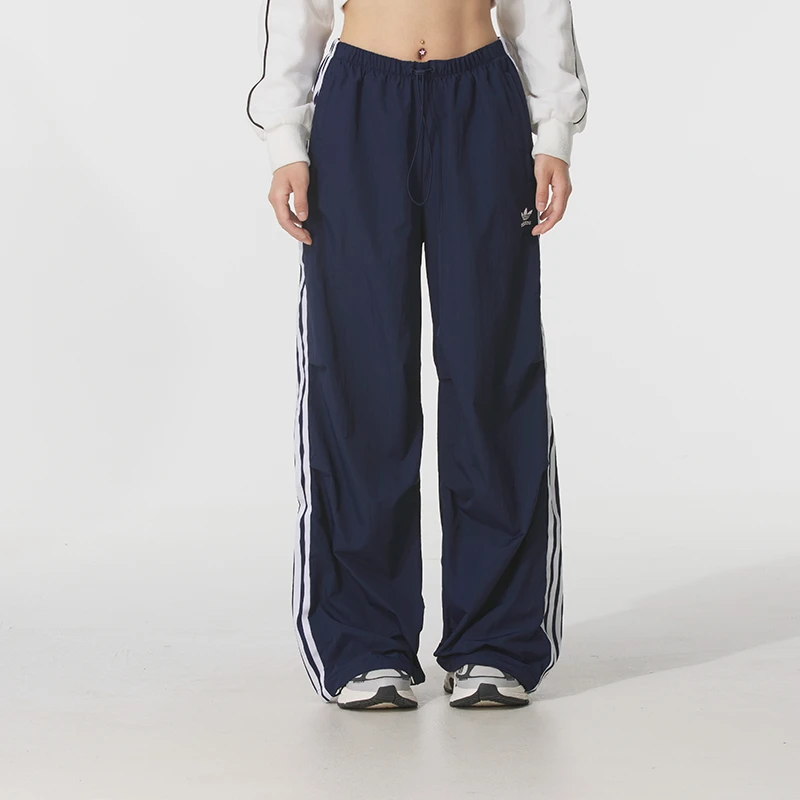 adidas阿迪达斯正品三叶草降落伞兵长裤2025夏女子速干运动休闲裤