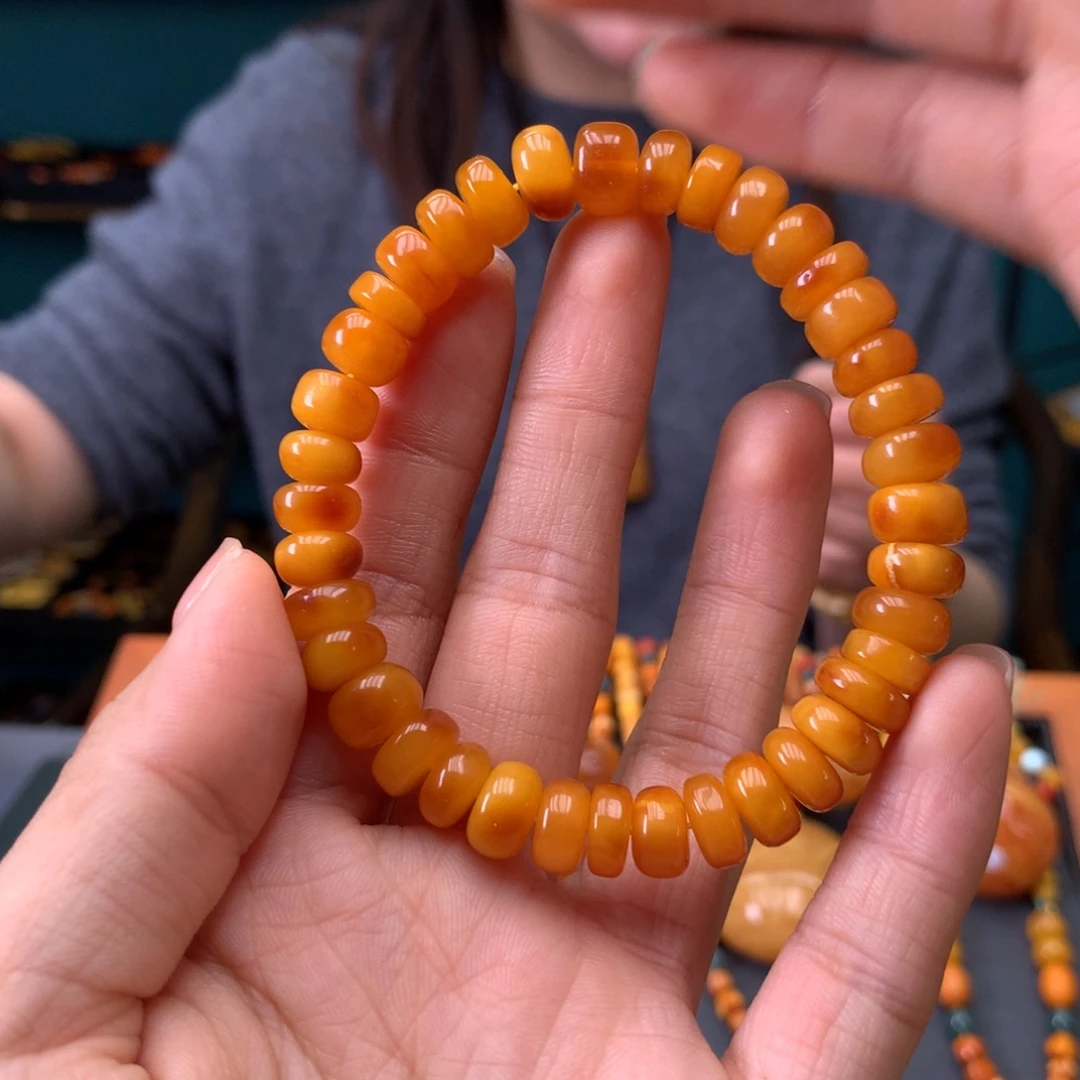 蜜蜡未镶嵌手串天然