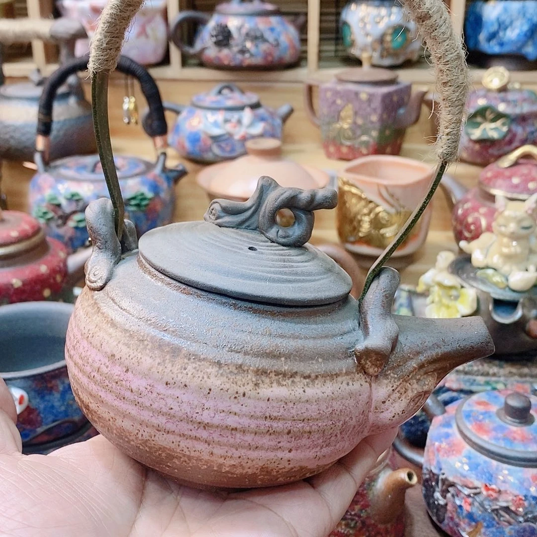 粗陶志野柴烧茶器