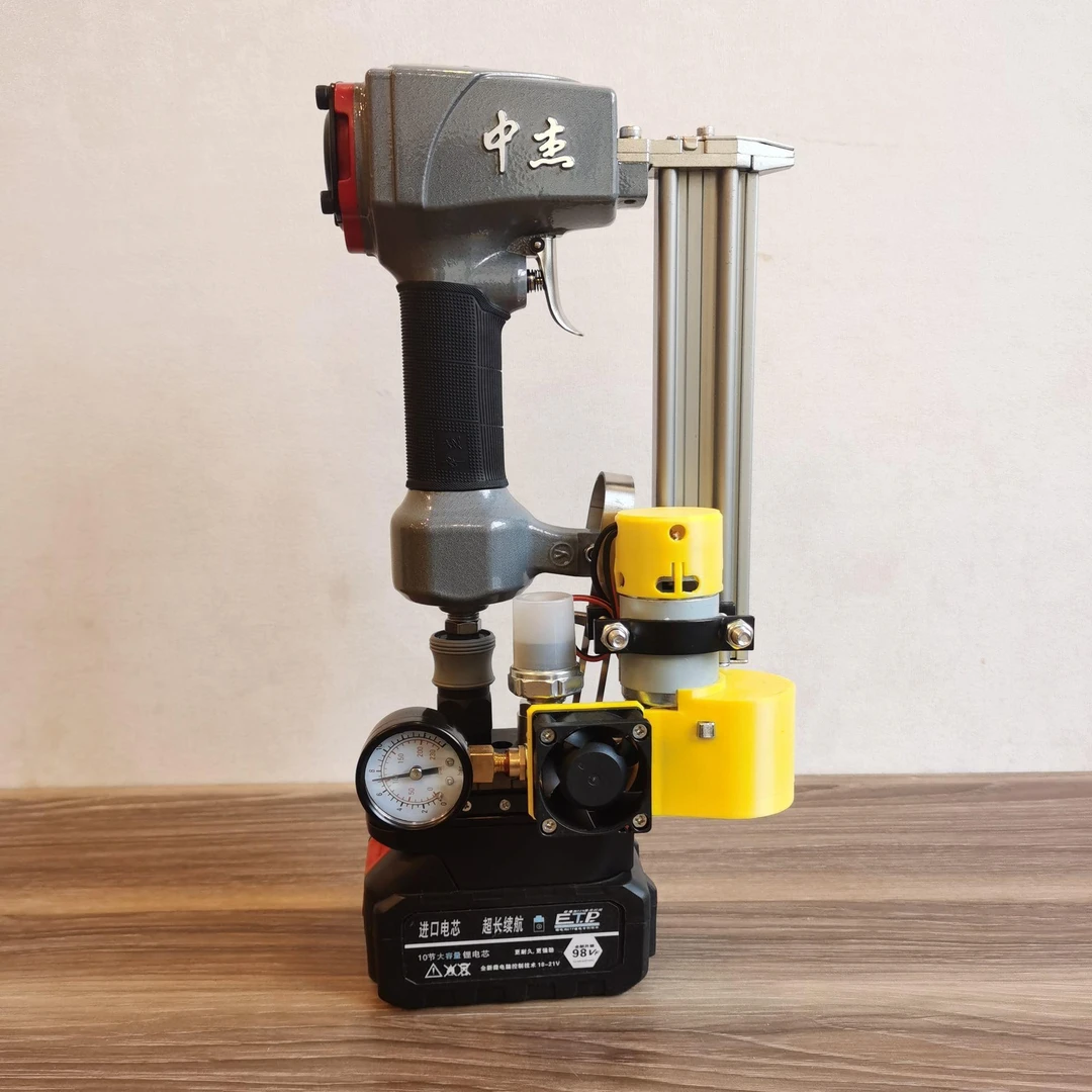 迷你空压机锂电气泵钉枪便携式微型电动木工迷你气泵线槽打钉神器