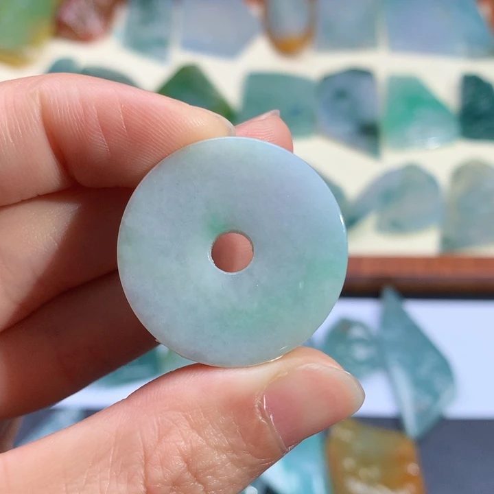 翡翠未镶嵌颈饰天然缅甸翡翠包邮包绳子