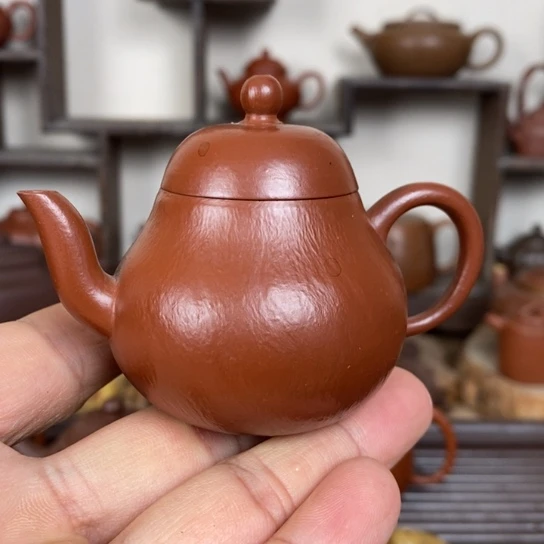 存***性紫砂茶壶原矿全手朱泥壶