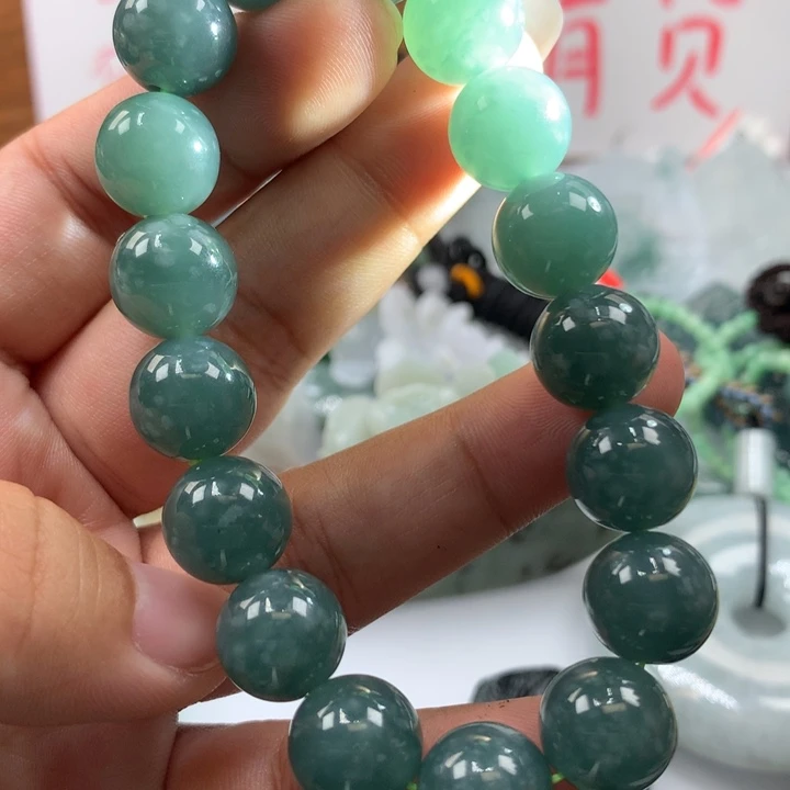 翡翠颈饰未镶嵌保真天然A货翡翠