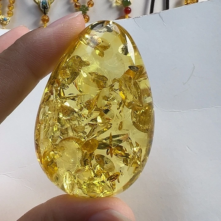 琥珀（花珀）未镶嵌颈饰