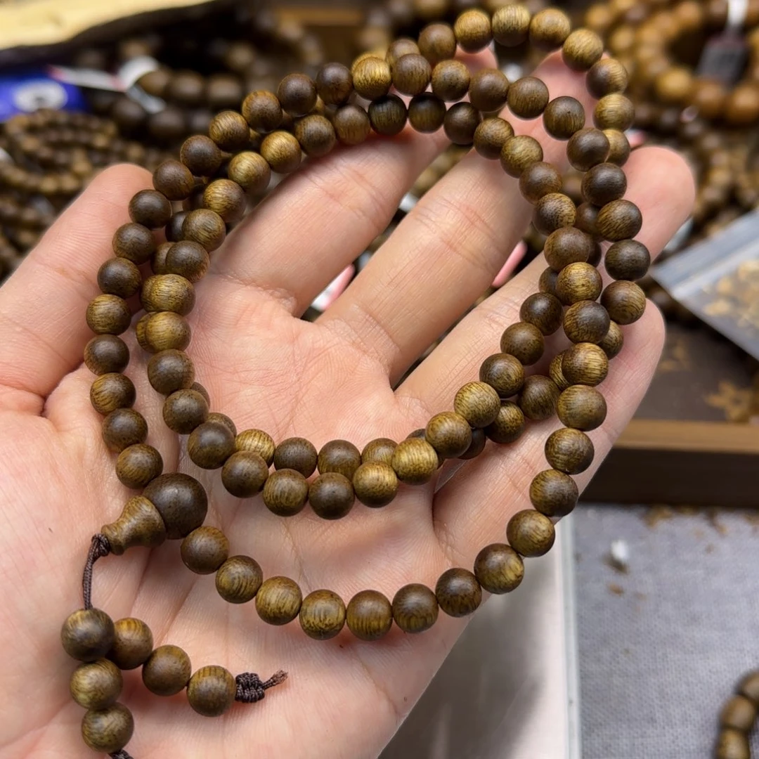 手串沉香07圆珠多圈糖结树心内熟99沉高货