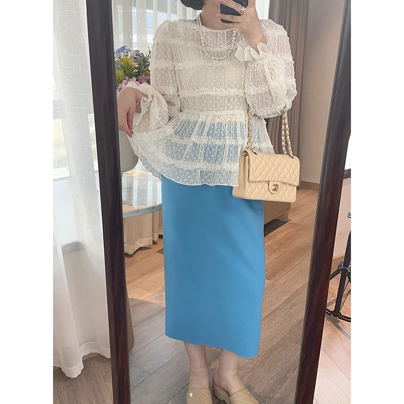 【DIS 现货】【海岸蓝韵】春夏修身显瘦高腰包臀半身裙Z525G00500