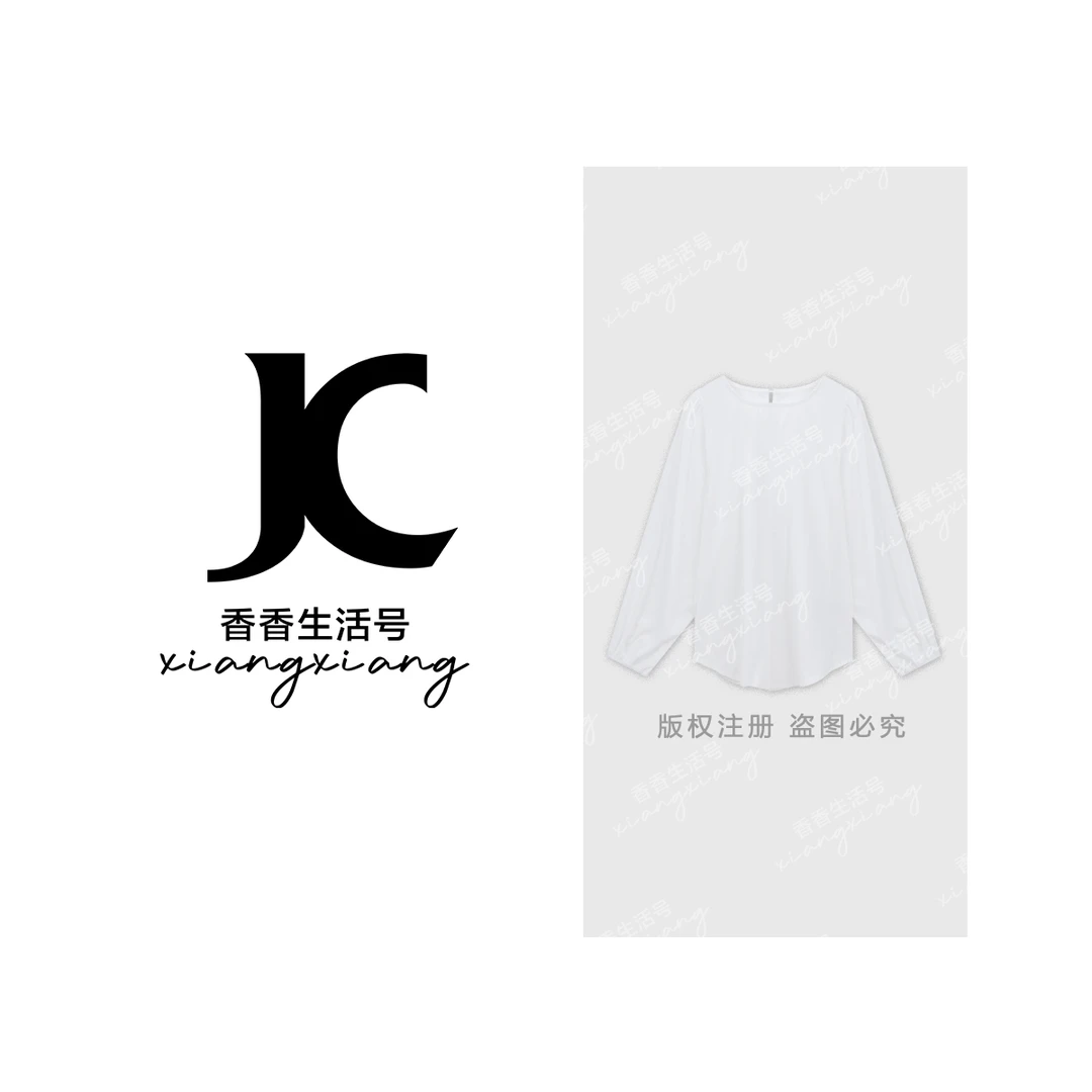 【香香严选】“梦露晨风”2025秋季琥珀流光后圆领衬衫cc7746