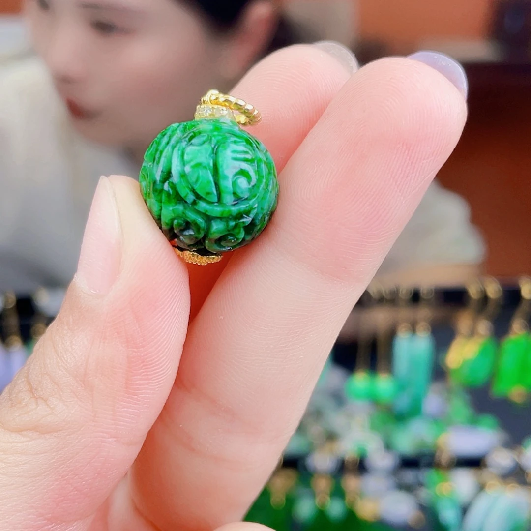 翡翠未镶嵌耳饰饰品