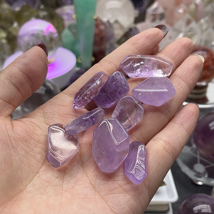 小***观未镶嵌珠宝半成品水晶63紫水晶随行