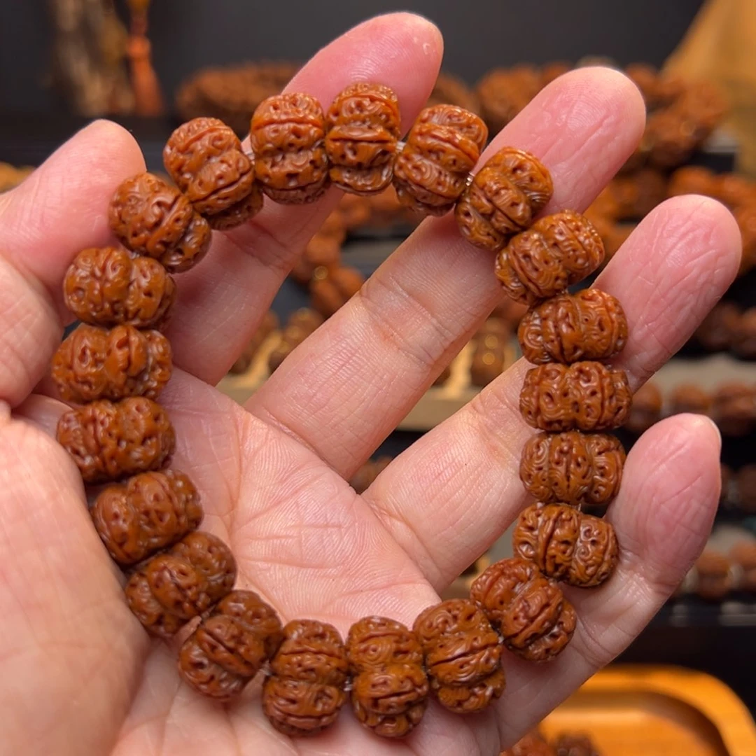 金刚菩提手串皓15尺寸六瓣雪花