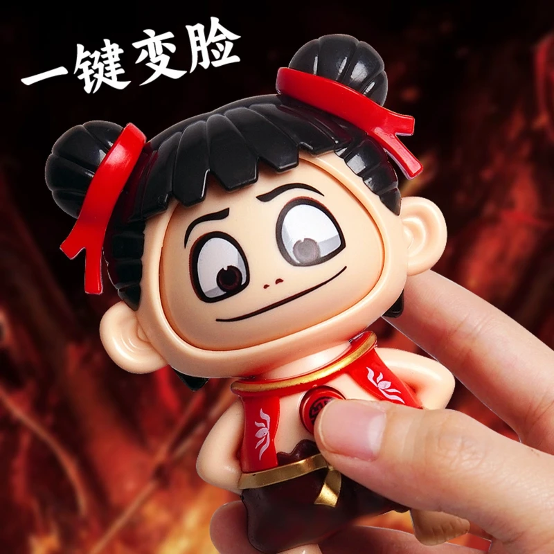 2025新款变脸玩具按压变脸娃娃钥匙扣挂件摆件文解压可爱教学
