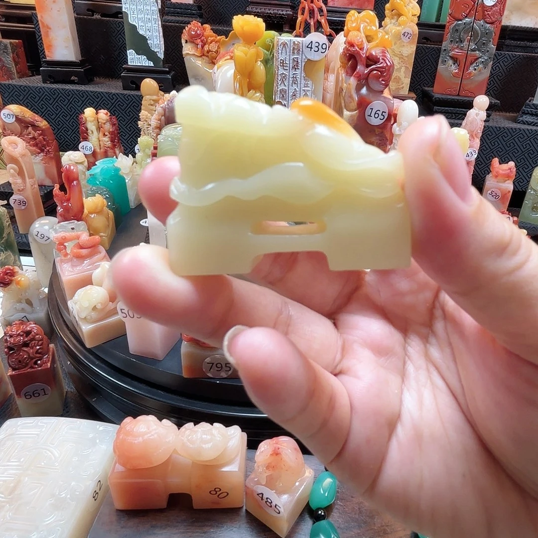 寿山石其他莲花连珠