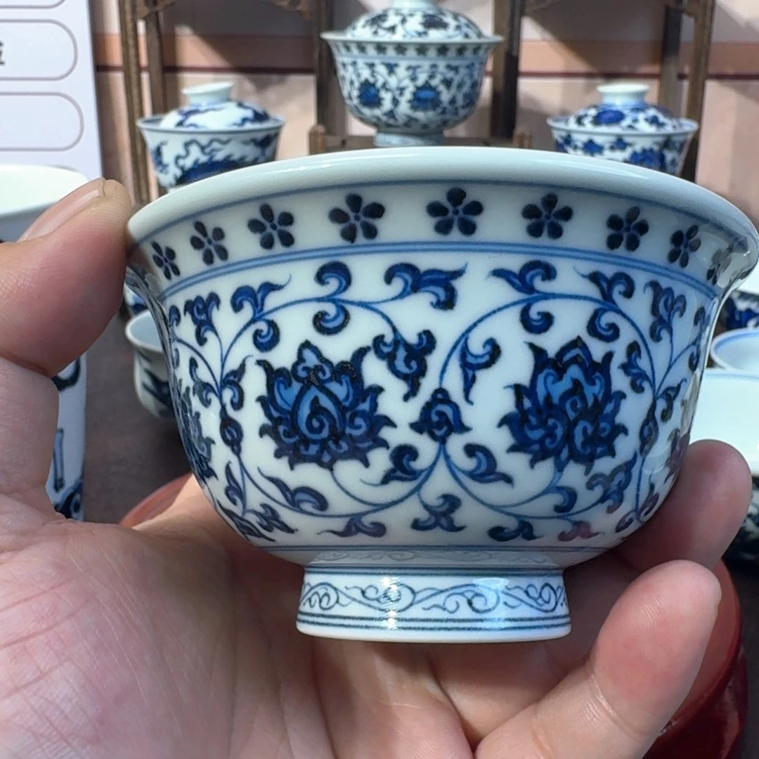 杯子纯手工手绘花心