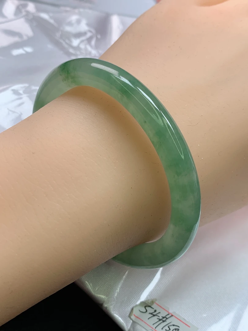 缅甸天然A货翡翠精品手镯54圈贵妃54.4/45.5/8/8.5