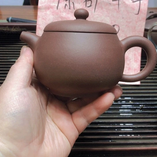 紫砂茶壶老紫泥半手茶饮