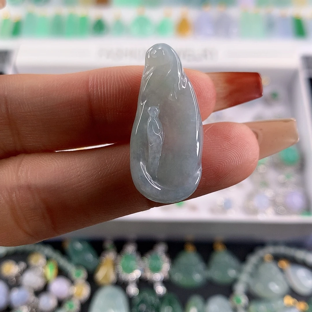 翡翠未镶嵌颈饰缅甸天然A货翡翠 悟到