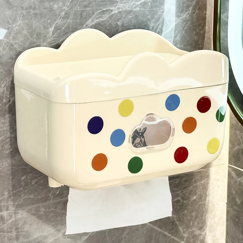 卫生间纸巾盒厕纸盒免打孔壁挂式厕所抽纸盒防水卷纸卫生纸纸巾架