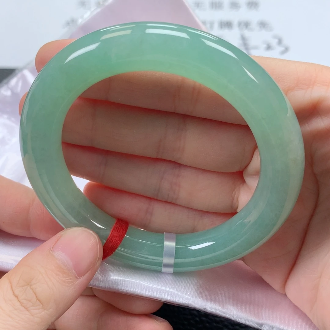 未镶嵌手镯翡翠缅甸天然翡翠手镯58圈口