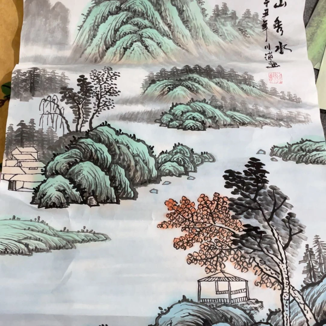 国画国画作品画心一张